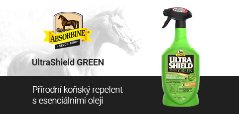 Bylinný přípravek, šetrný ke koňské pokožce a srsti pomáhá zamaskováním přirozeného koňského pachu