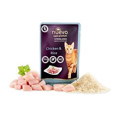 Kompletní krmivo pro kastrované kočky všech plemen s kuřecím a rýží